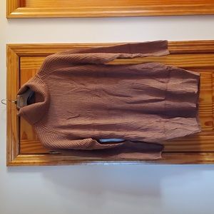 women's turtleneck oversized long sweater dress soft 2 pockets